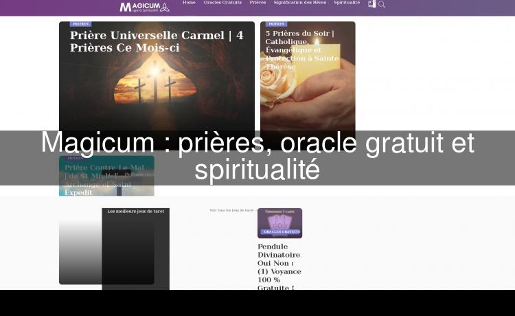 Magicum : prières, oracle gratuit et spiritualité