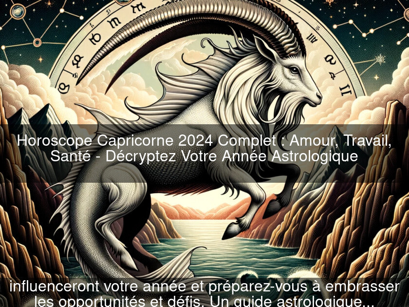 Horoscope Capricorne 2024 Complet Amour, Travail, Santé Décryptez