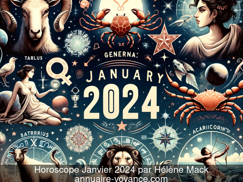 Horoscope Janvier 2024 par Hélène Mack