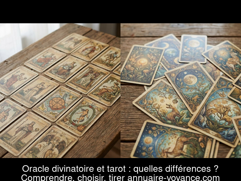 Oracle divinatoire et tarot : quelles différences ? Comprendre, choisir, tirer