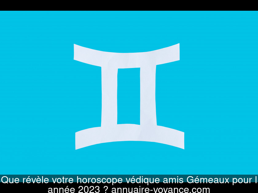 Que révèle votre horoscope védique amis Gémeaux pour l'année 2023 ?