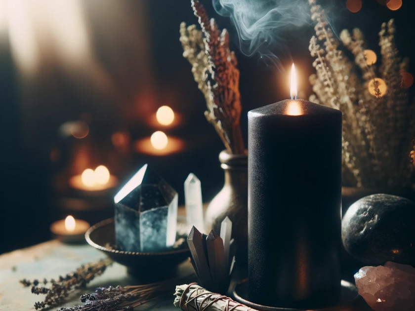 Bougie noire et rituel