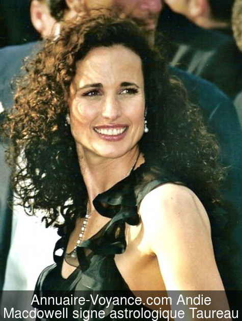 Andie Macdowell Taureau