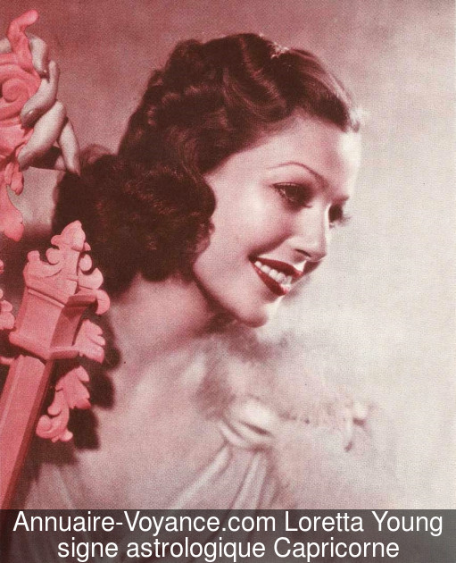 Loretta Young Capricorne