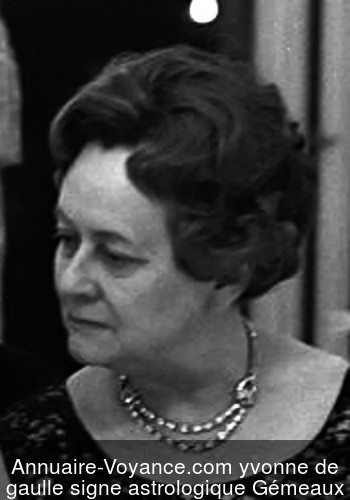 yvonne de gaulle Gémeaux