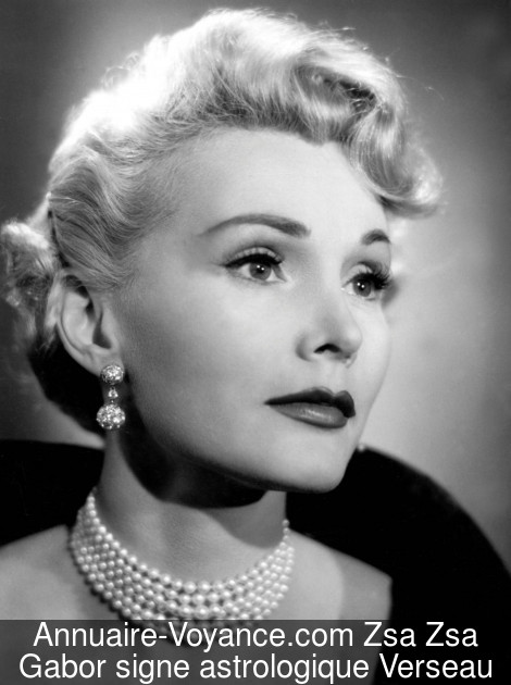 Zsa Zsa Gabor Verseau