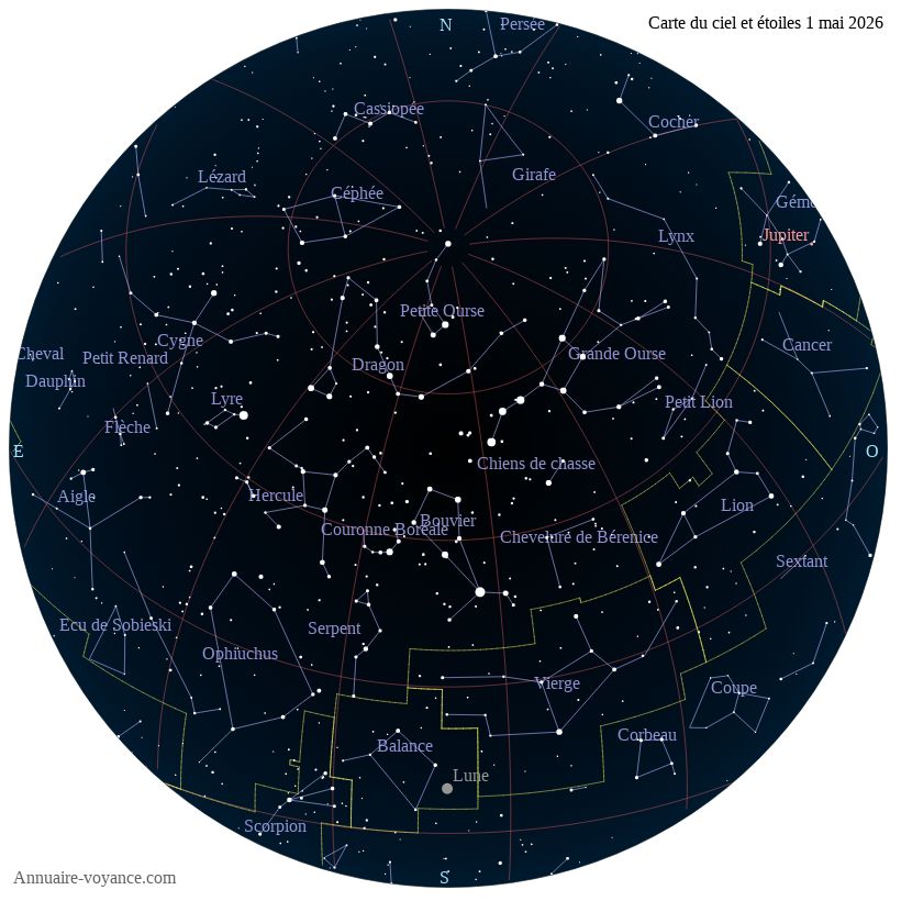carte du ciel 1-mai