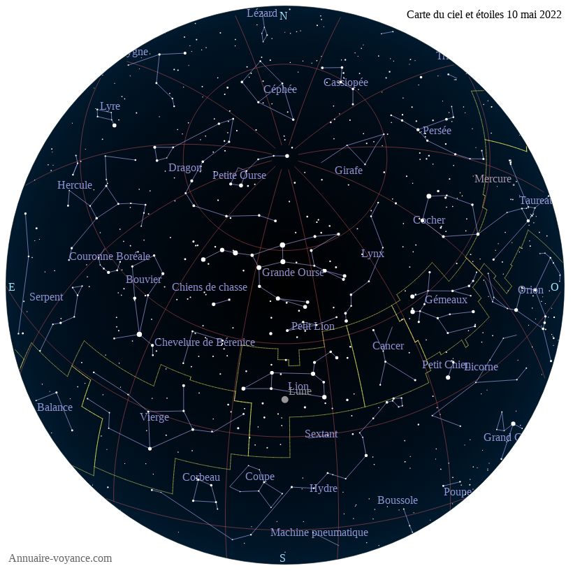 carte étoiles 10-mai carte du ciel 10-mai