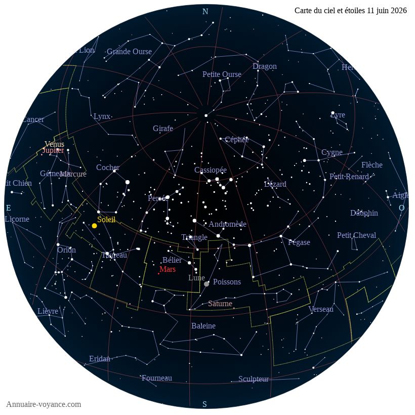 carte étoiles 11-juin carte du ciel 11-juin