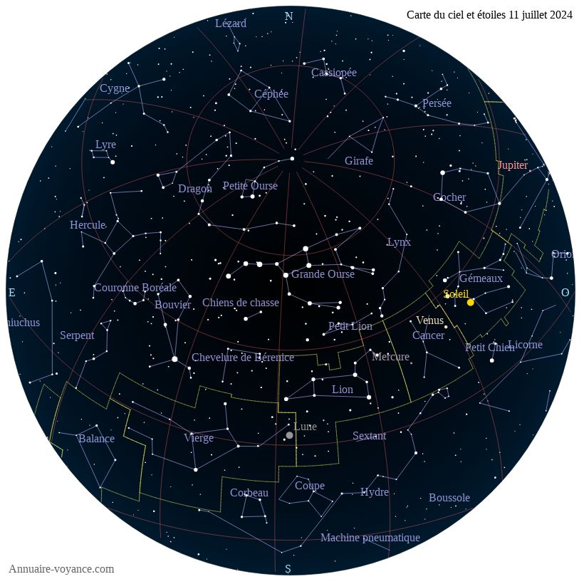 carte du ciel 11-juillet