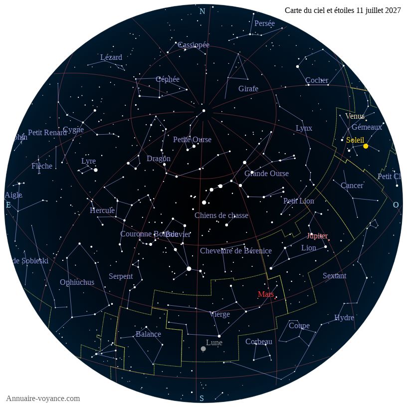 carte du ciel 11-juillet