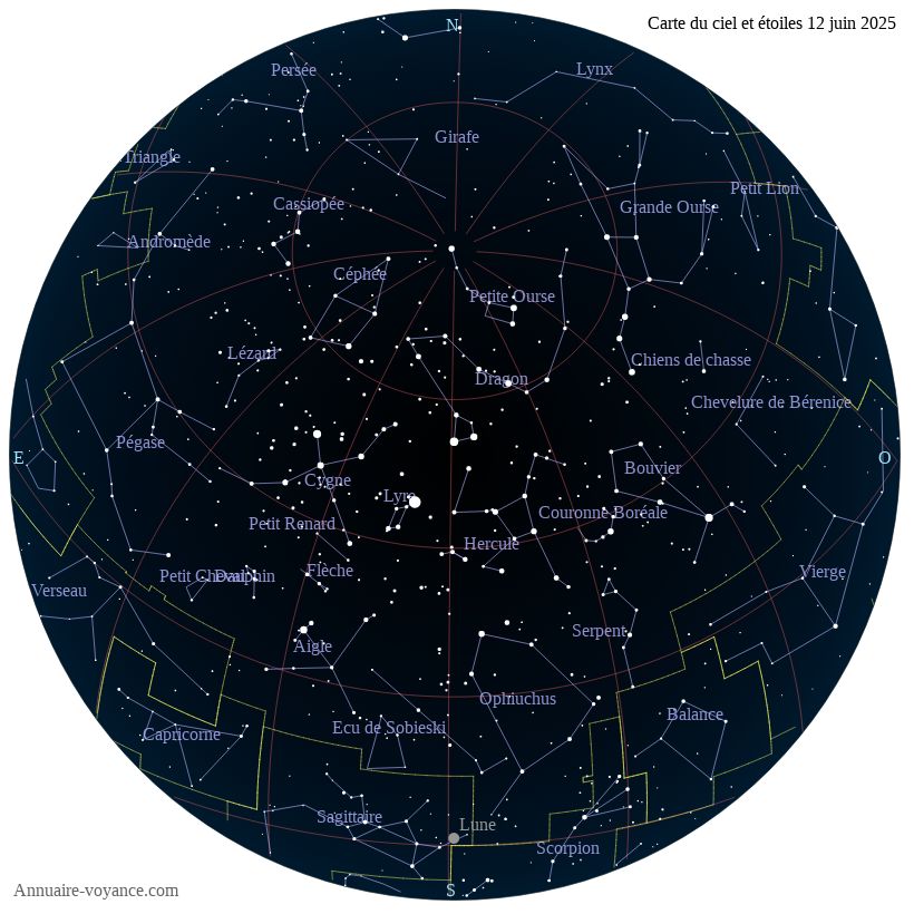carte étoiles 12-juin carte du ciel 12-juin