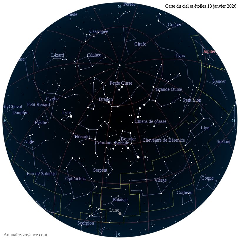 carte ciel 13-1-2026