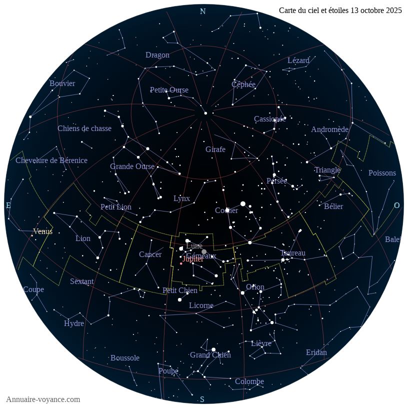 carte ciel 13-10-2025