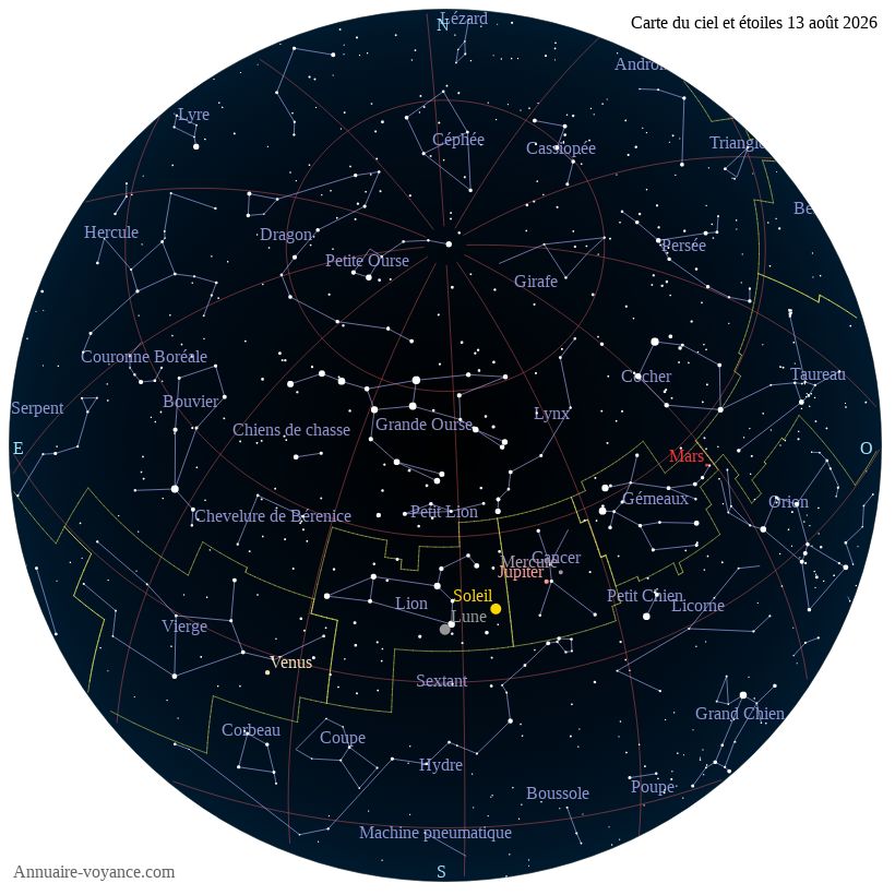 carte ciel 13-8-2026