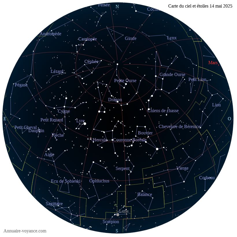 carte du ciel 14-mai