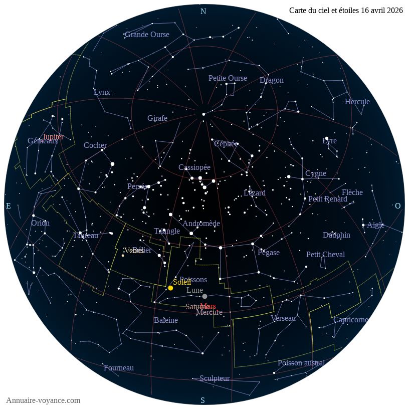 carte étoiles 16-avril carte du ciel 16-avril