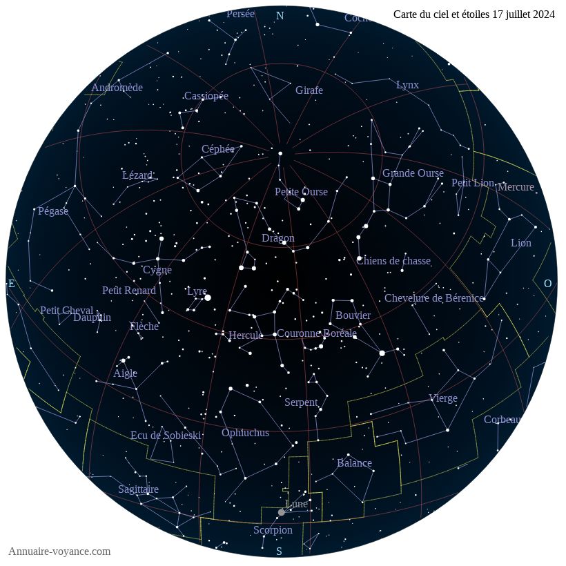 carte du ciel 17-juillet