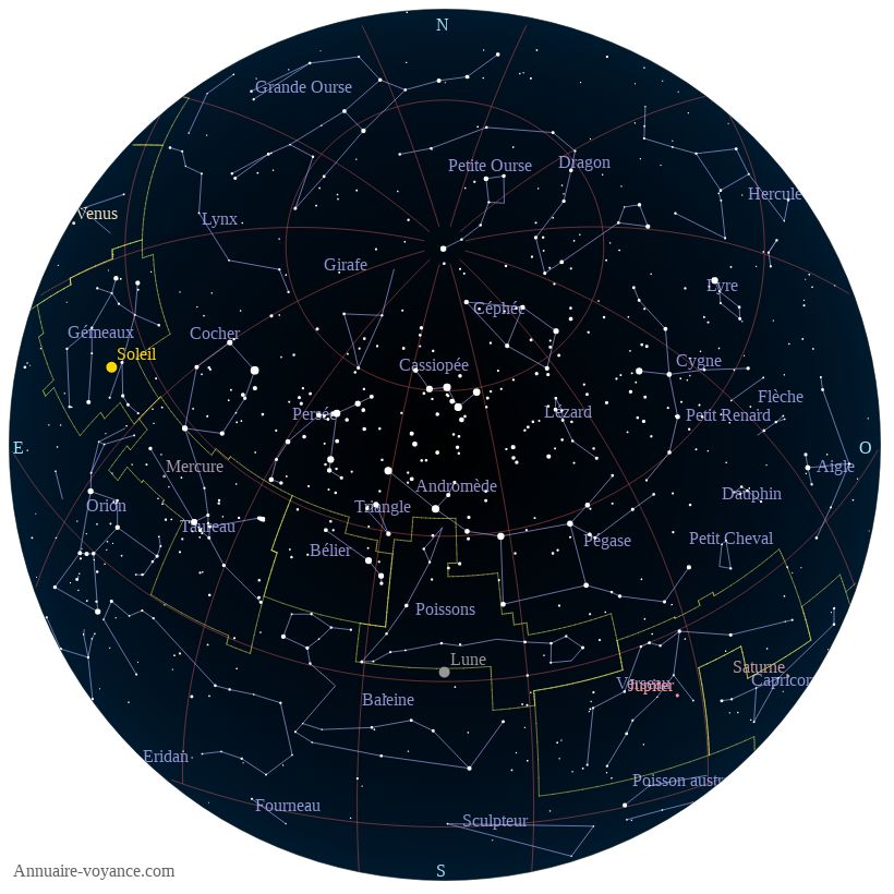 carte étoiles 2-juillet carte du ciel 2-juillet