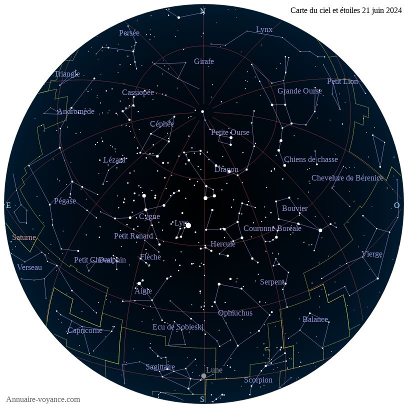 carte du ciel 21-juin