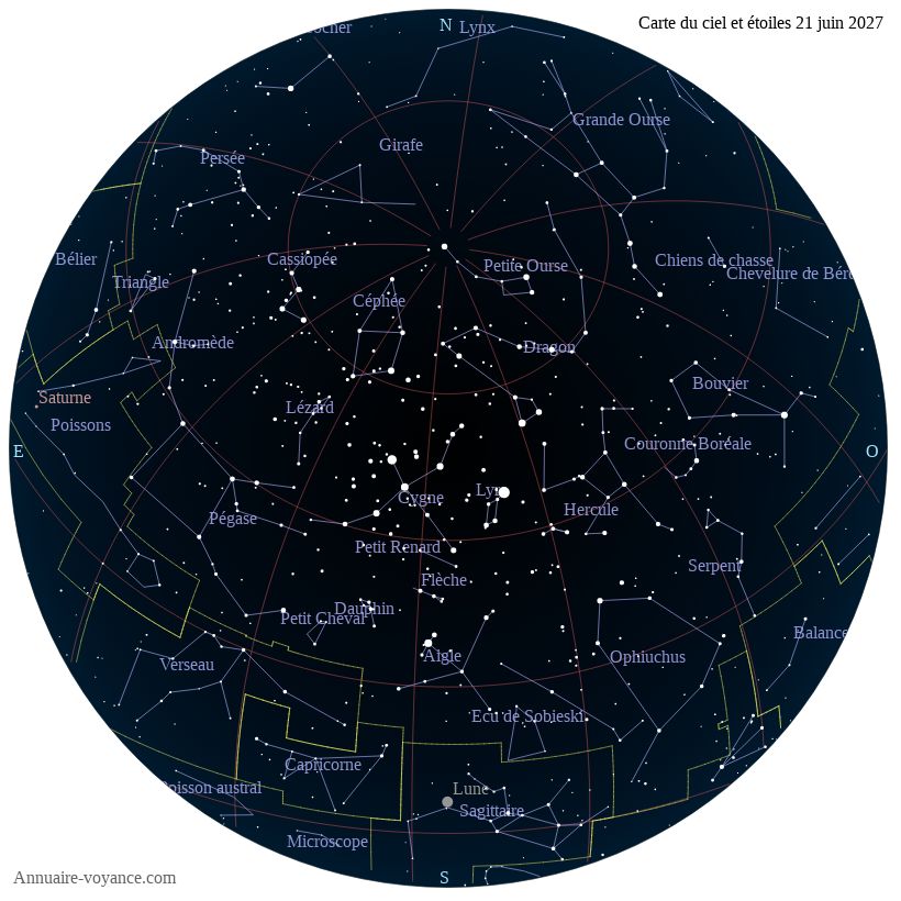 carte du ciel 21-juin
