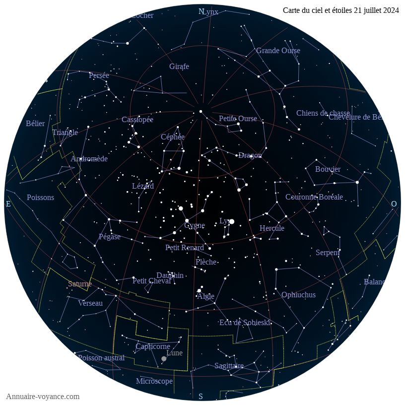 carte du ciel 21-juillet