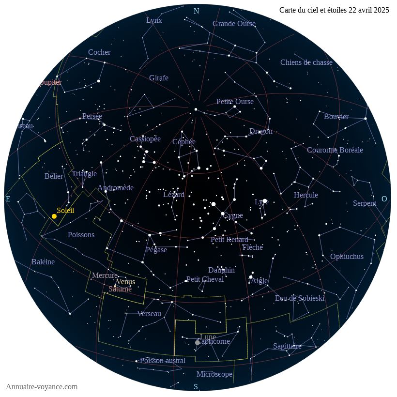 carte du ciel 22-avril