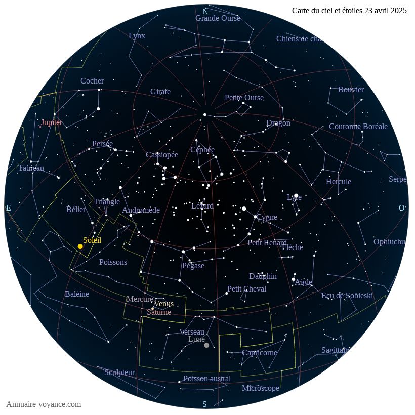 carte du ciel 23-avril