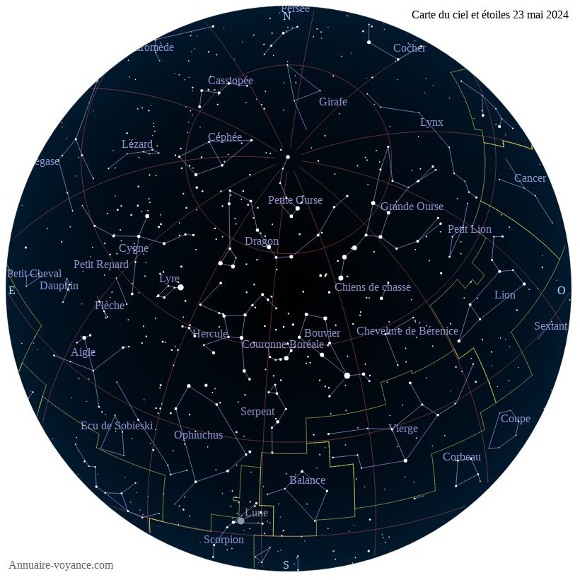 carte du ciel 23-mai