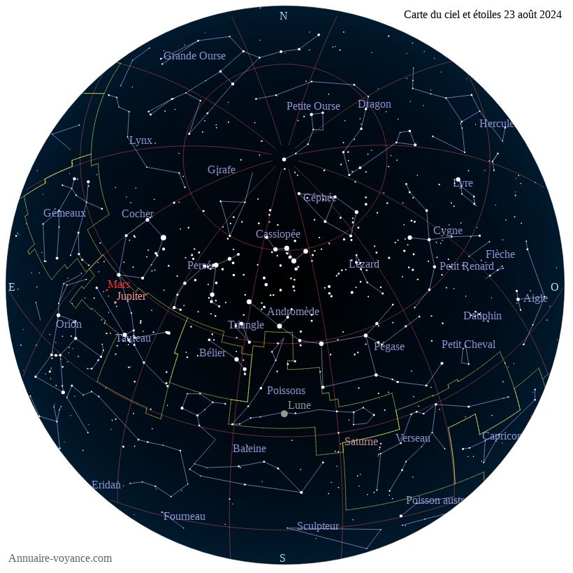 carte du ciel 23-aout