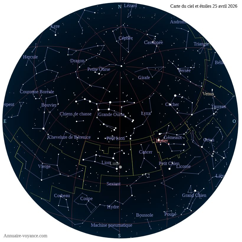 carte ciel 25-4-2026