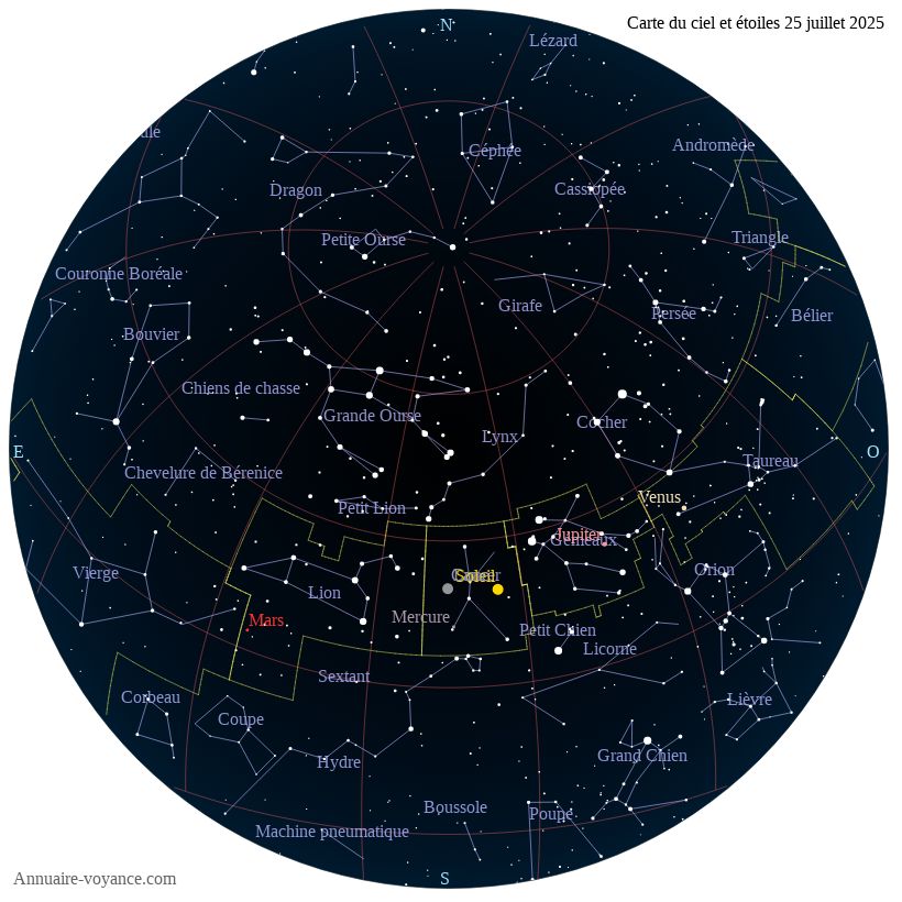 carte ciel 25-7-2025
