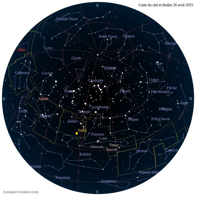 carte du ciel 26-avril