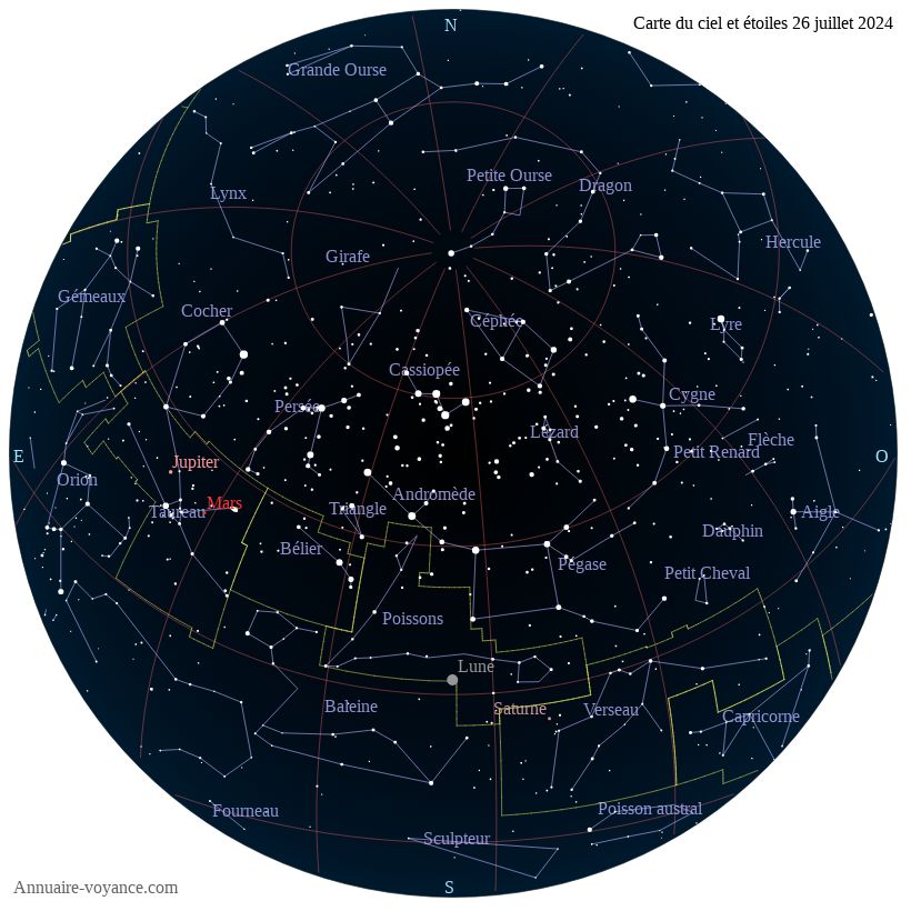 carte du ciel 26-juillet