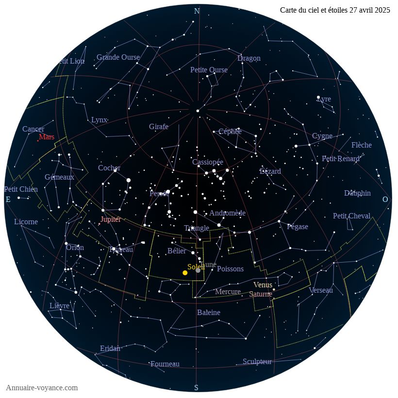 carte du ciel 27-avril