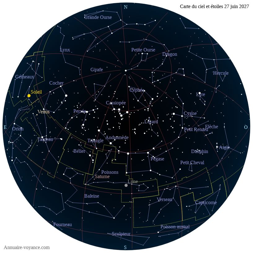 carte du ciel 27-juin
