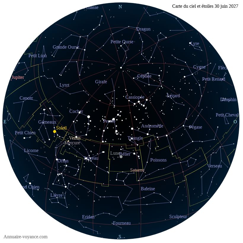 carte du ciel 30-juin