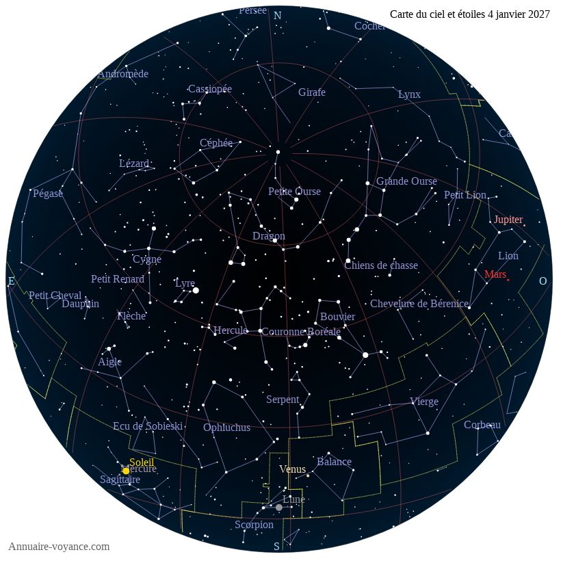 carte du ciel 4-janvier