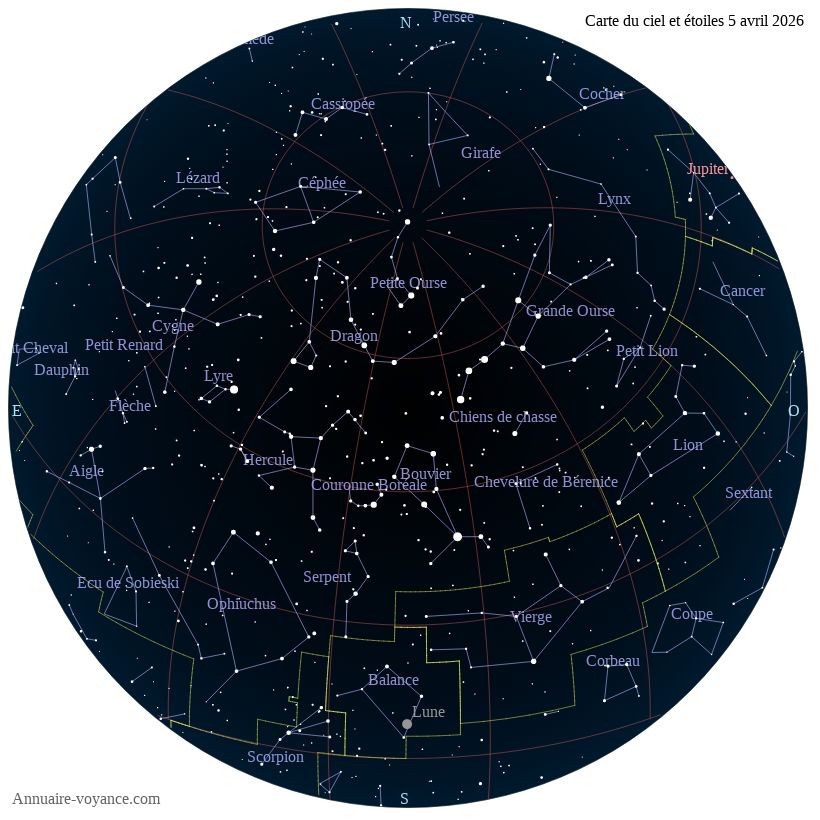 carte ciel 5-4-2026