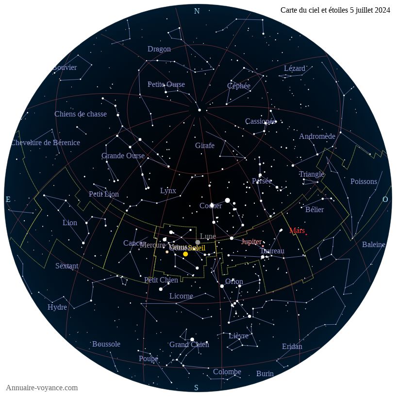 carte du ciel 5-juillet