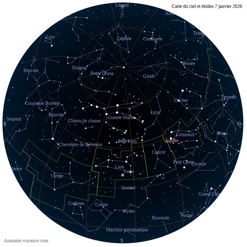 carte ciel 7-1-2026
