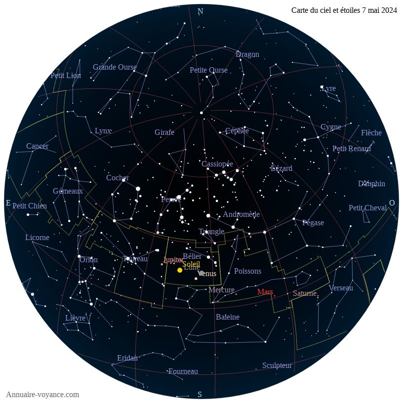 carte du ciel 7-mai