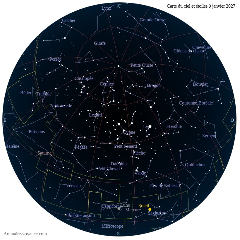 carte du ciel 9-janvier