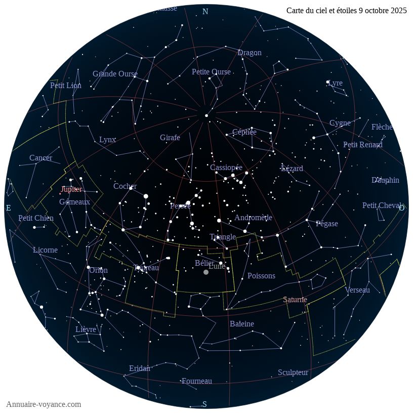 carte ciel 9-10-2025