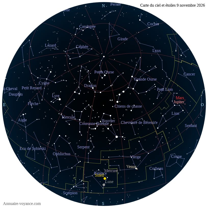 carte ciel 9-11-2026