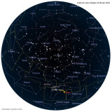 Carte étoiles 18 février