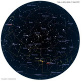 Carte étoiles 19 mars