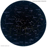 Carte étoiles 21 février
