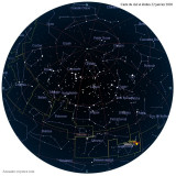 Carte étoiles 22 janvier