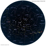 Carte étoiles 22 février